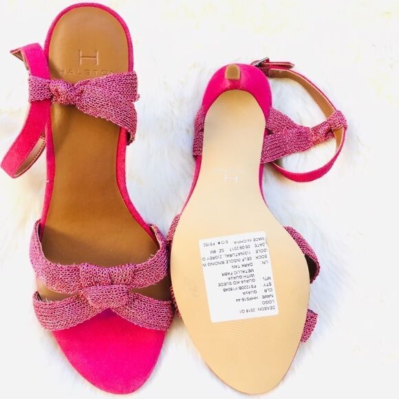 Halston Heritage Melanie Metallic Knit High Heel - Picture 3 of 3